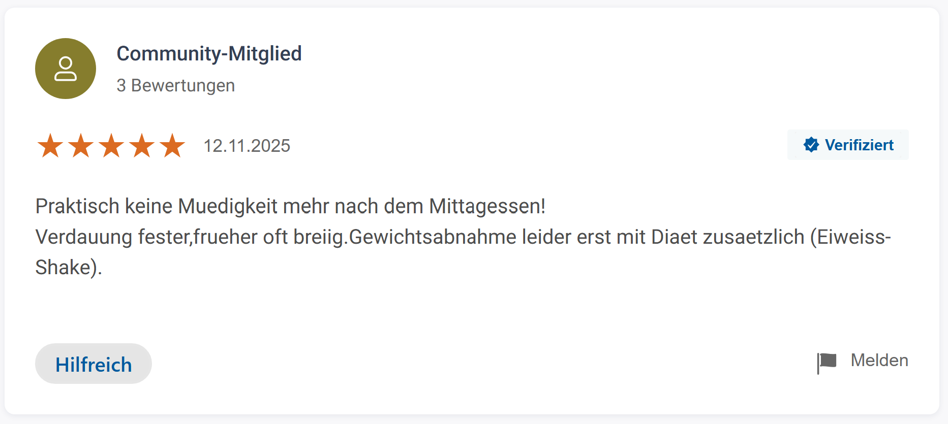 Trusted Shops Bewertung - Verdauung und Energie