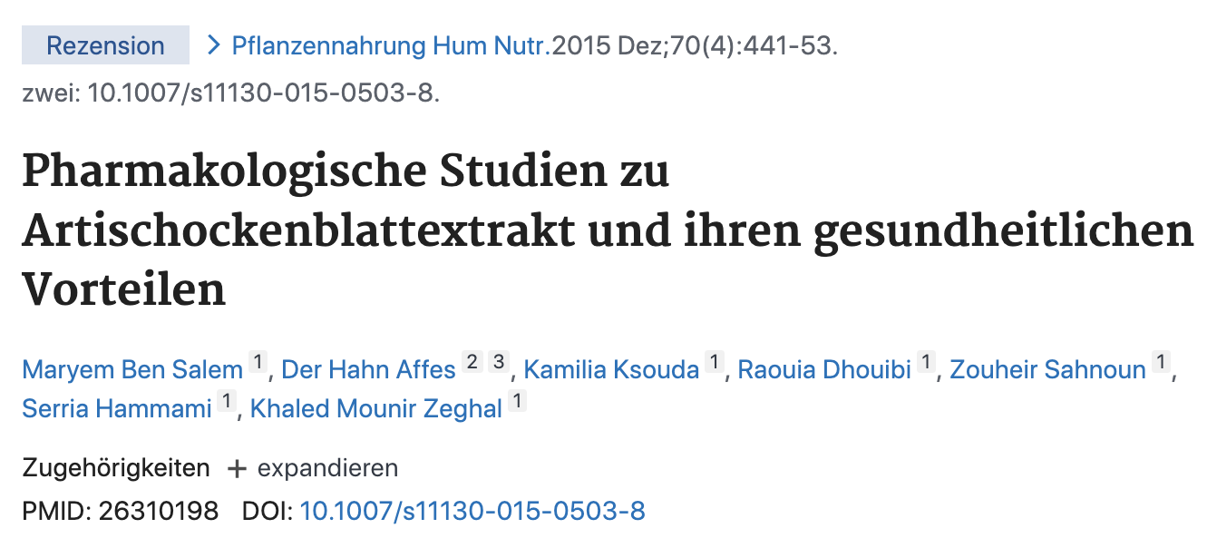 Studie Artischocke