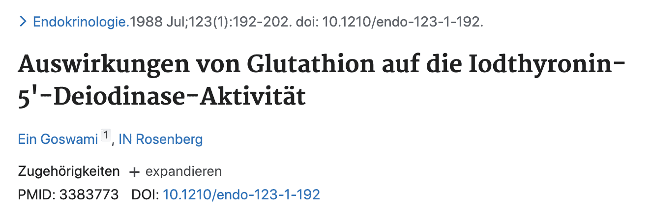 Studie Glutathion Umwandlung
