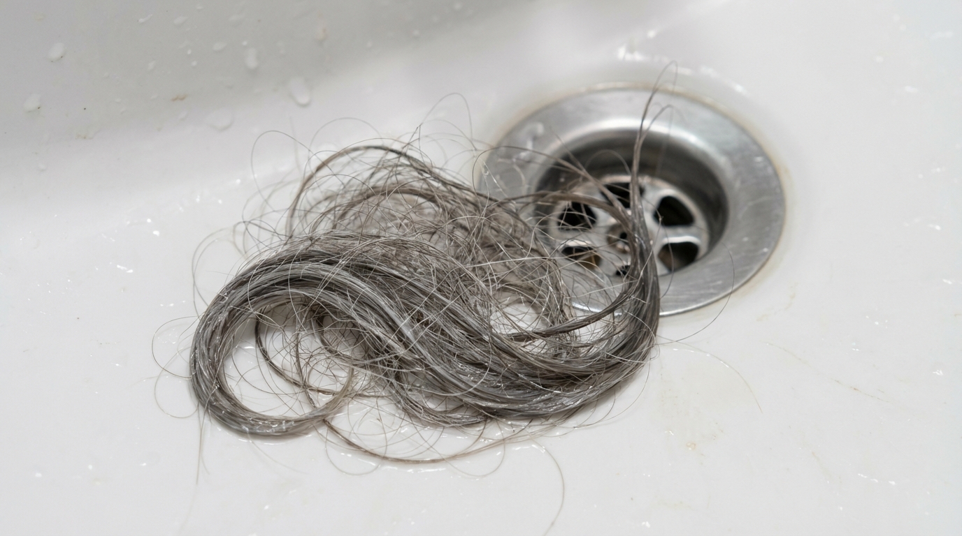 Haarausfall im Abfluss