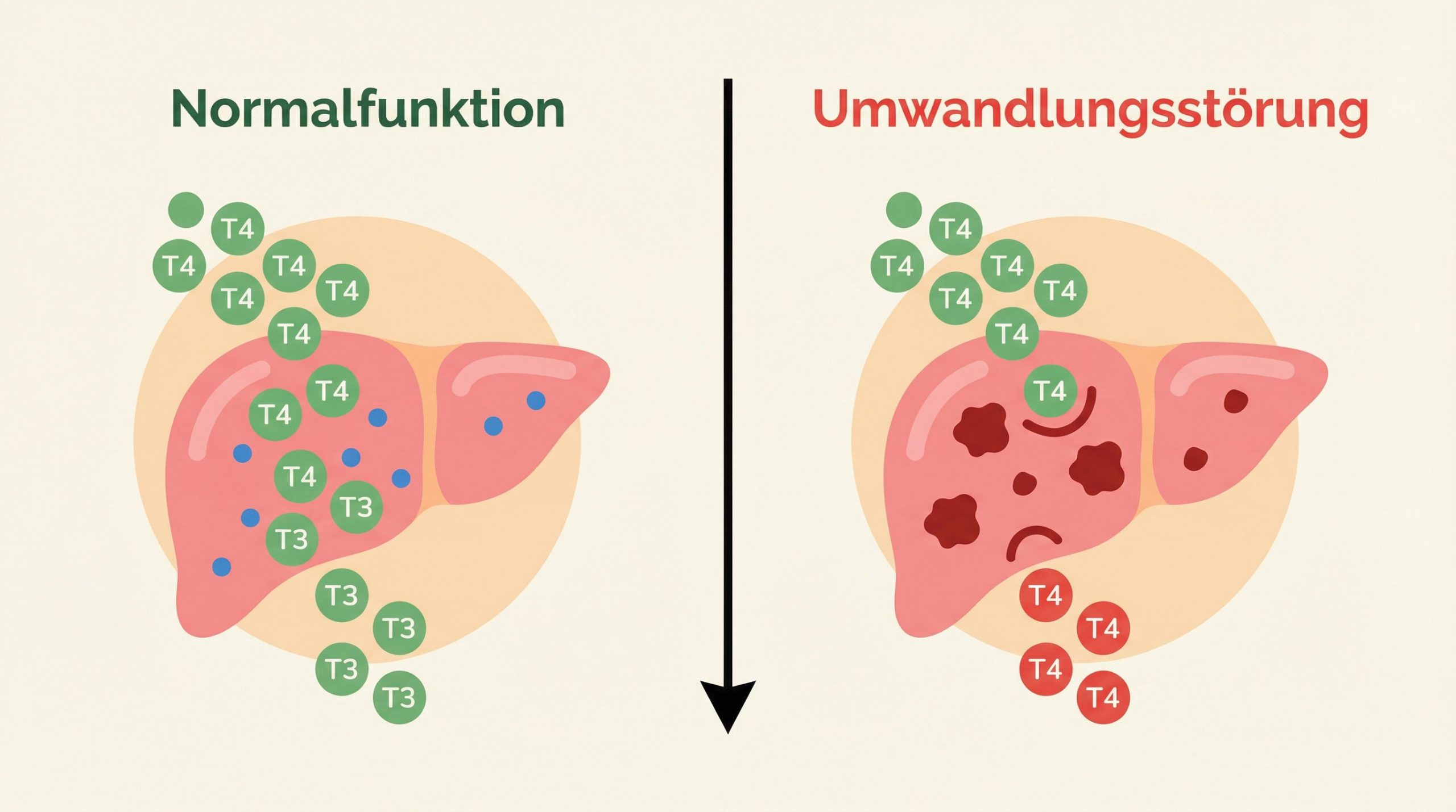 T4 zu T3 Umwandlung